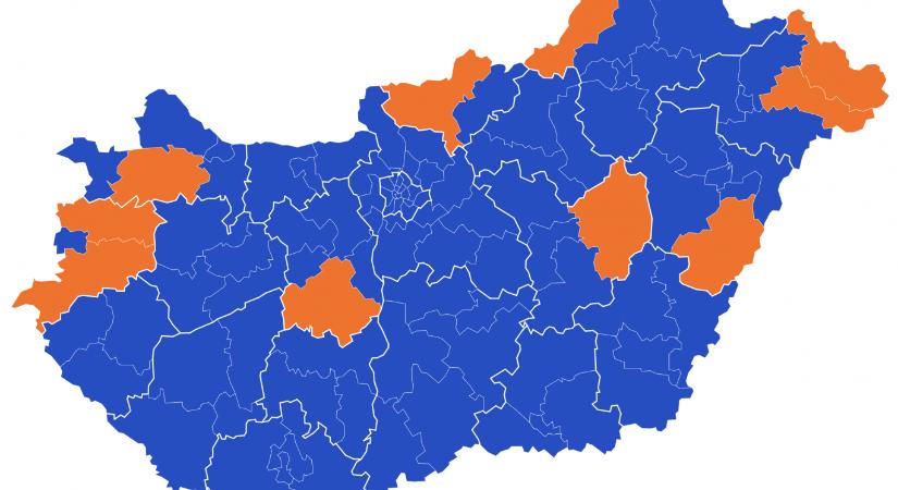 A földcsuszamlás egyetlen adatban: 10-ből 9 fideszes elbukott az egyéni választókerületben
