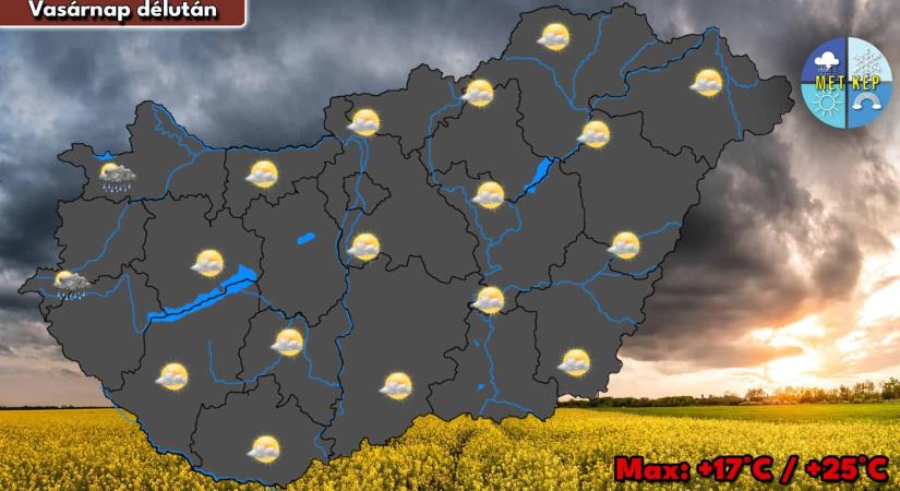 Délután hidegfront érkezik, nyugaton zápor, esetleg zivatar is lehet