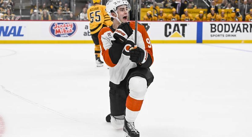 NHL: a 19 éves újonc is gólt ütött, öt év szünet után győzelemmel tért vissza a rájátszásba a Flyers