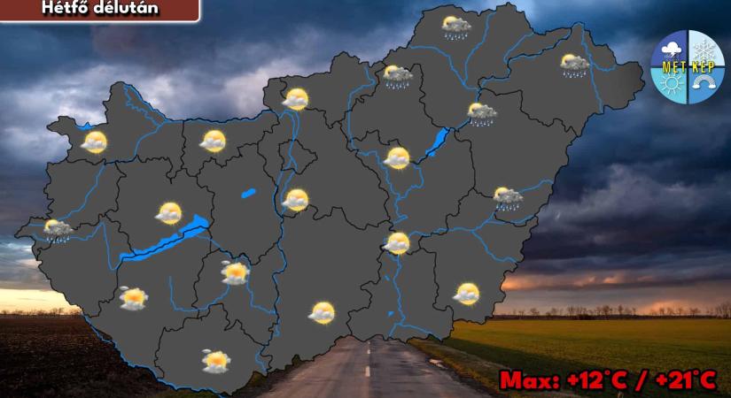 A hét első napján még előfordulhatnak záporok