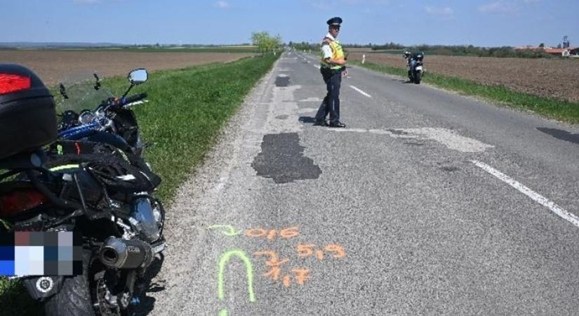 Súlyos motoros baleset történt Iregszemcse és Nagykónyi között