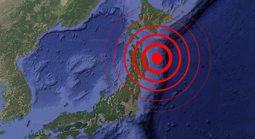7,4-es földrengés volt Japánnál, cunamiriadót adtak ki