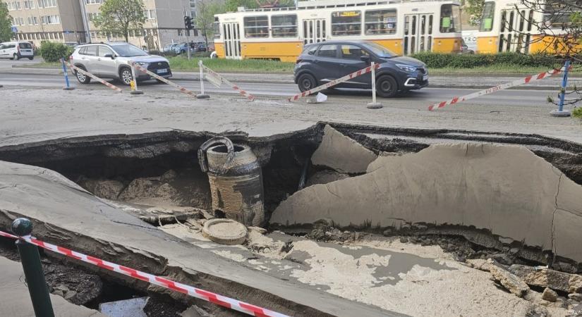 Sokáig zárva lesz a Róbert Károly körút – durva képek a helyszínről