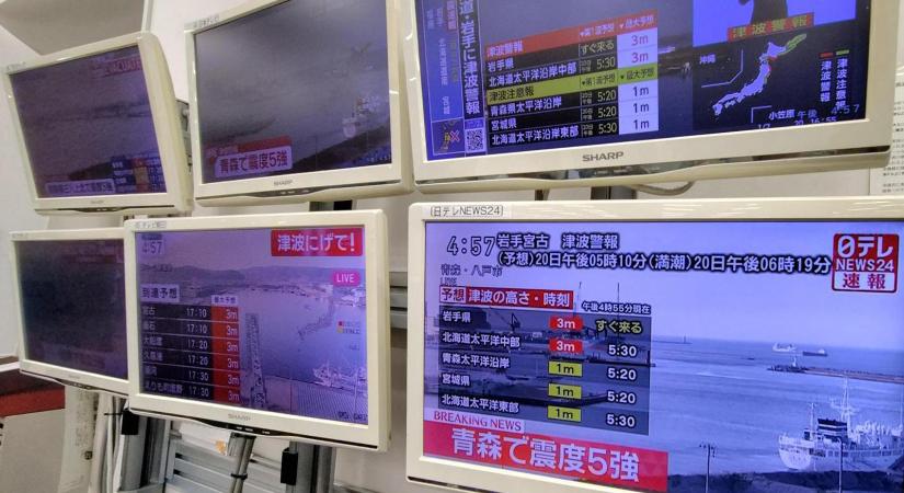 Erős földrengés rázta meg a japán partokat, szökőárriadót rendeltek el