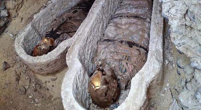 Aranynyelvű múmiákat találtak Egyiptomban