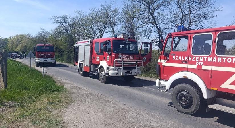 Száz négyzetméteren égett a bozótos, a lángok egy családi házra is átterjedtek – fotók