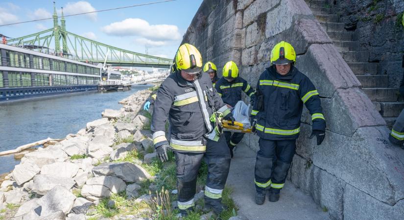 Négy méter magasságból zuhant a rakpart köveire egy nő – videón a mentés