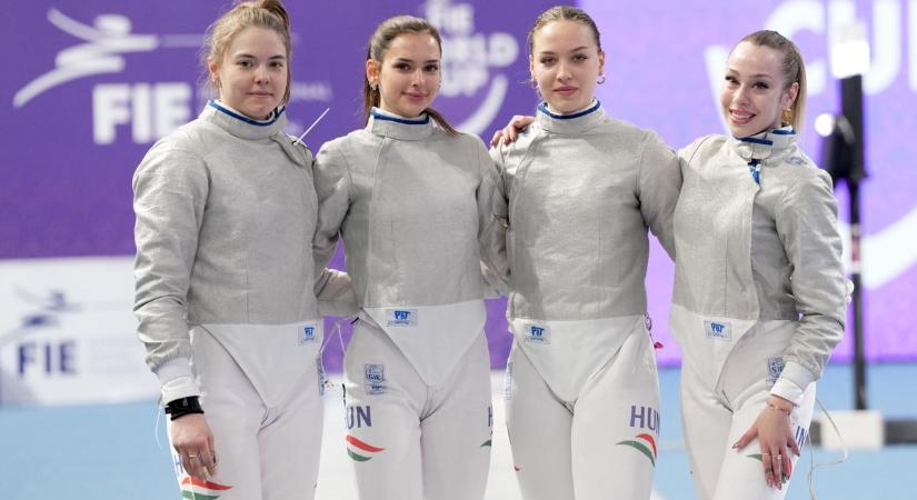 A magyar kardcsapat 4. lett Athénban