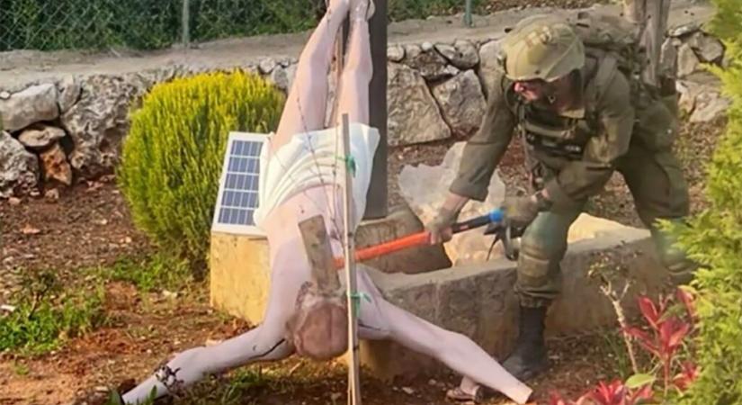 A külügyminiszter bocsánatot kért az izraeli katona által szétvert Jézus-szobor miatt