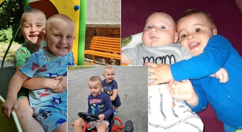 „Van két kisfiú, akiket nem tudsz elfelejteni” – gyűjtés indult a gyógyíthatatlan betegséggel küzdő dombóvári testvérpárnak