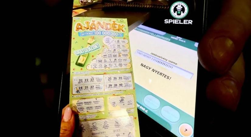 Egyetlen kaparással 100 milliót nyertek egy magyarországi lottózóban