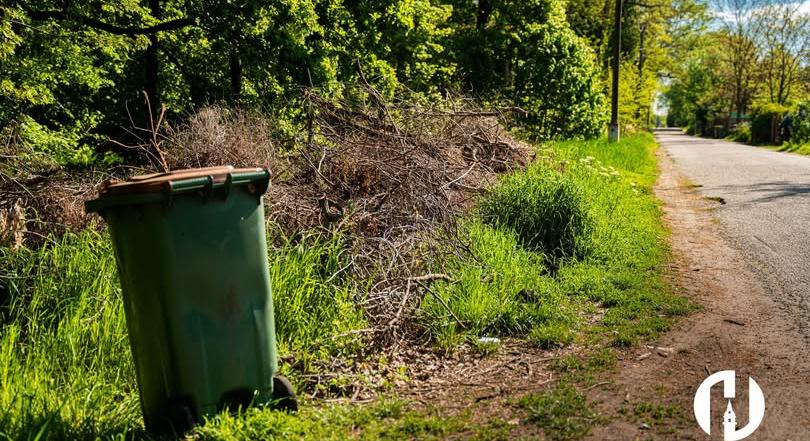 Az út mellé kihelyezett zöldhulladékot a város nem szállítja el