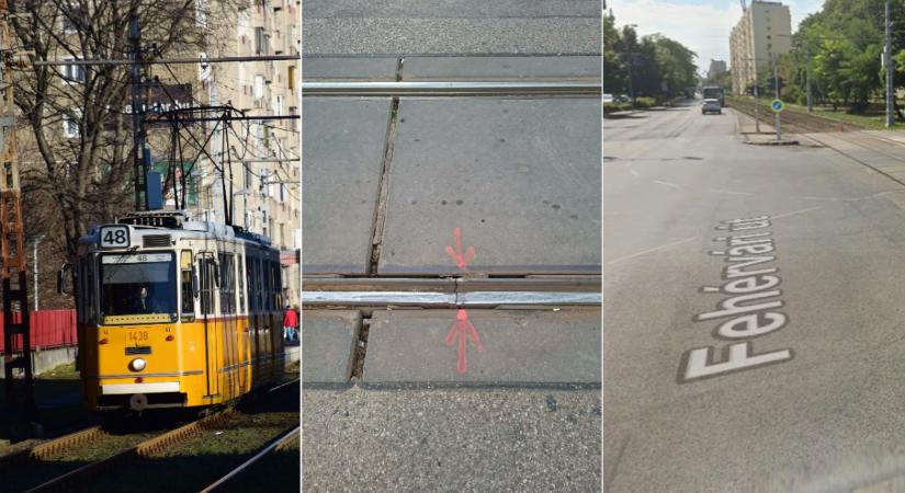 Eltört a villamossín a Fehérvári útnál - megkaptuk a fotót az elképesztő állapotról