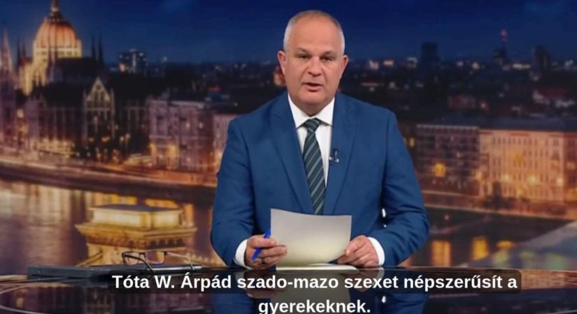 Az M1 Híradó elismerte, valótlanul híresztelték, hogy Tóta W. Árpád szado-mazo szexet népszerűsít gyerekeknek