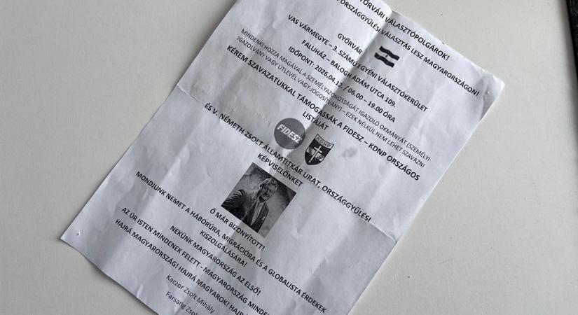 Szórólapokkal agitált V.Németh Zsolt mellett a kampányban Győrvár polgármestere