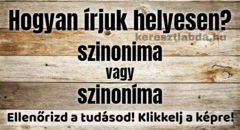 Napi helyesírás feladat: „Szinonima” vagy „szinoníma” – te melyiket írnád le magabiztosan?