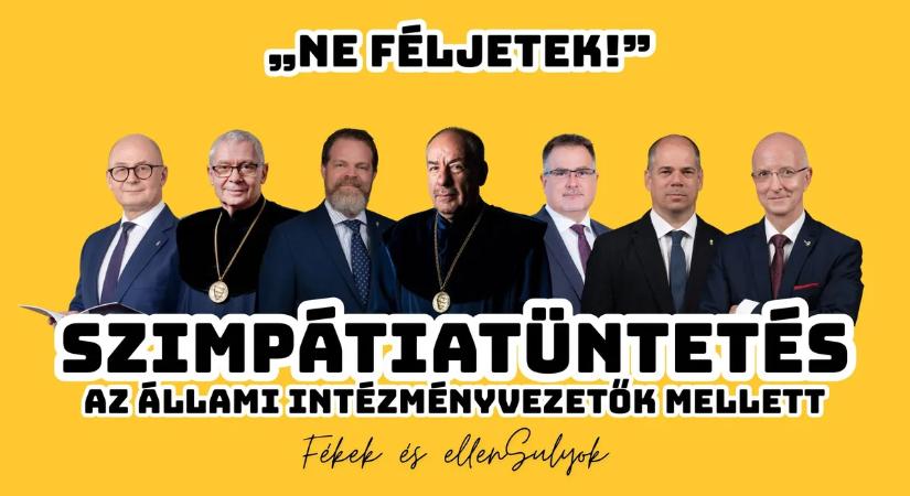 Szimpátiatüntetést szerveznek Magyarország állami intézményeinek vezetői mellett