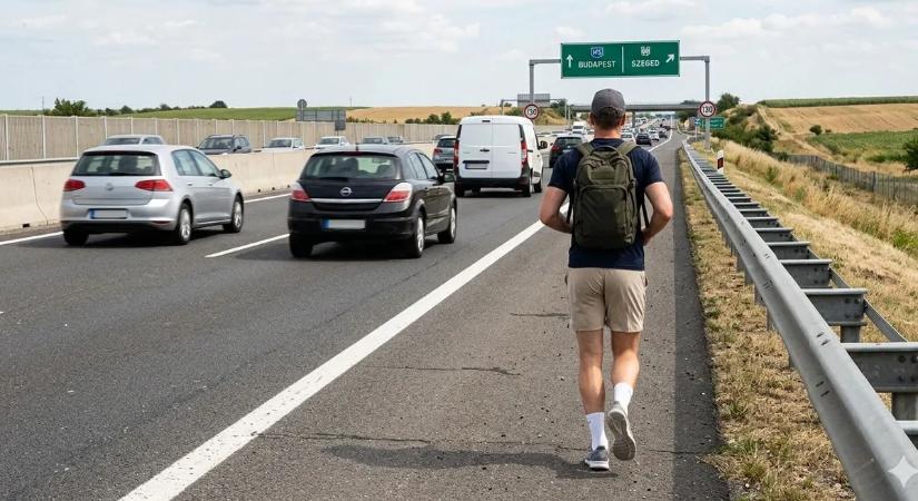 Nincs ki mind a négy kereke – de mi keres akkor mégis az M5-ös autópályán?