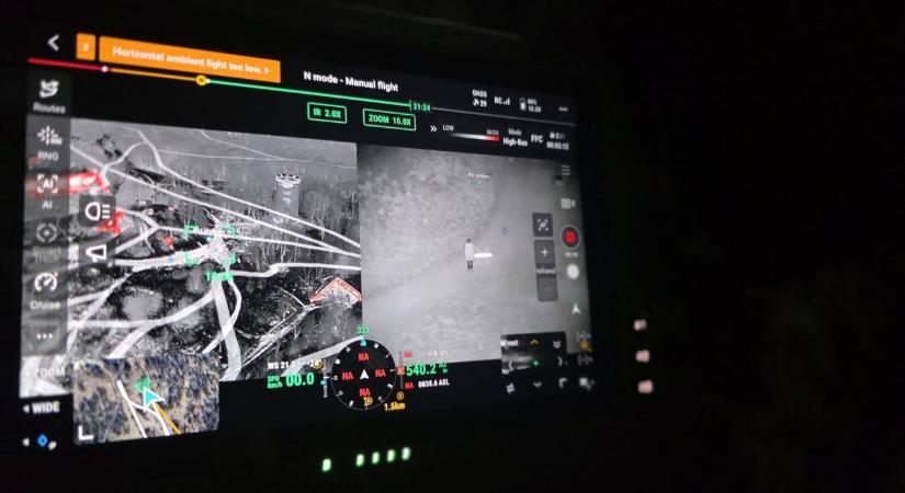 Különleges drónos akció a Pilisben – fotók