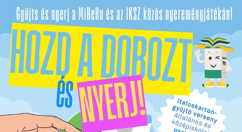 Hozd a dobozt és nyerj! – Italos karton gyűjtési verseny indult Miskolcon