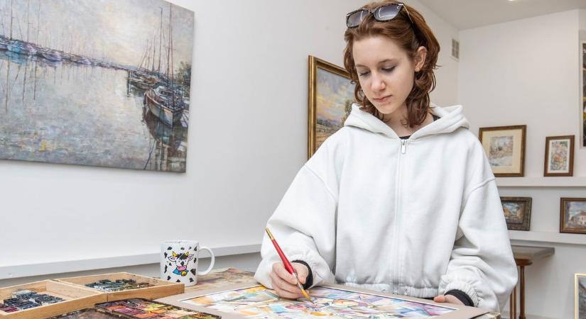 Elképesztő tehetség: egy 15 éves fehérvári lány festményeire már megrendelő is akadt (galéria)