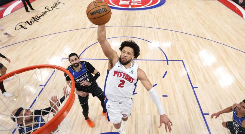 NBA: Cunningham vezérletével egyenlített a Pistons; elvesztette kulcsemberét a Thunder