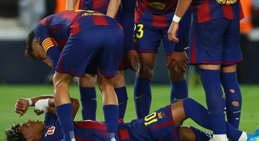 Berúgta a győztes tizenegyest, majd elterült a földön Lamine Yamal, a vb-ről is lemaradhat