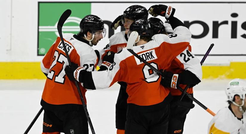 NHL: a Flyers közel került a söpréshez; drámai hosszabbítás a Minnesota–Dallason