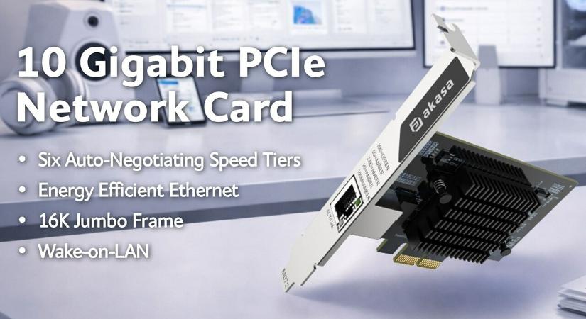 Lényegretörő Akasa hálókártya a 10 gigabitre vágyóknak