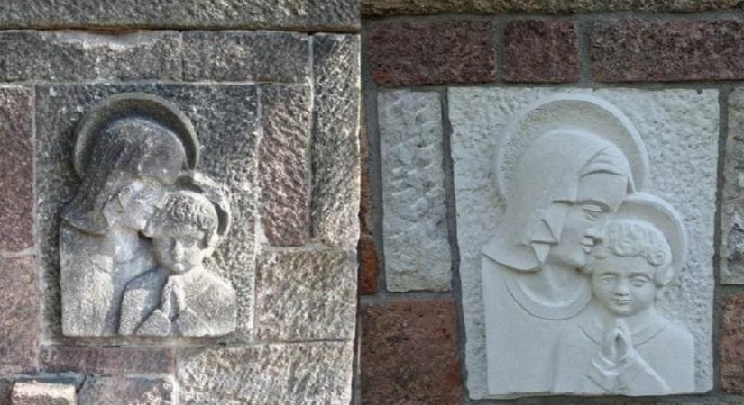 Gyengébb másolattal helyettesítették egy védett kőbányai ház Máriát és Jézust mutató díszét