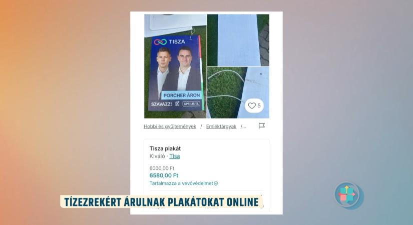 „Az arc adja el a plakátot” – tízezrekért mennek a Tisza-plakátok