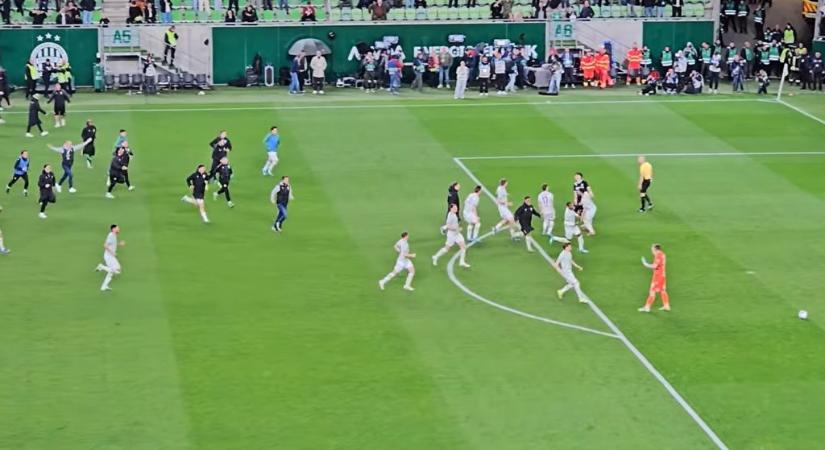 Az utolsó 11-est elrontó győri focistát lökdöste két Fradi-játékos