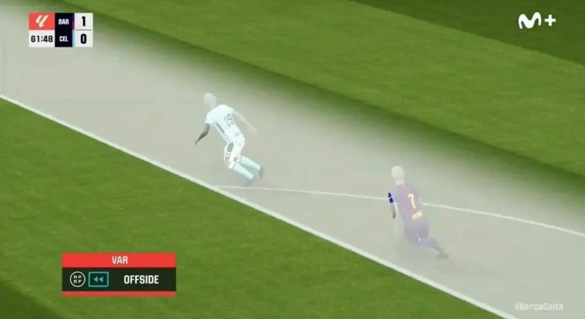 A játékvezetők kitartanak: helyes volt a vitatott Ferrán-gól elvétele a Celta ellen