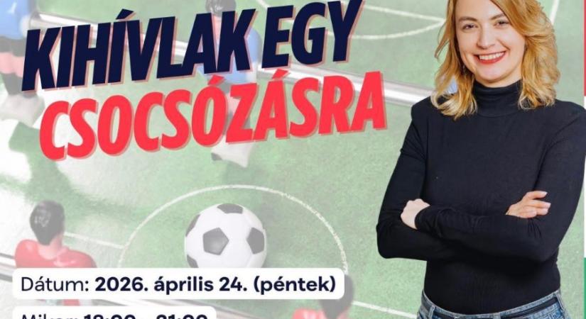 Tompa Enikő csocsózni hívja a debrecenieket, Orbán propagandistájának ez nagyon nem tetszik