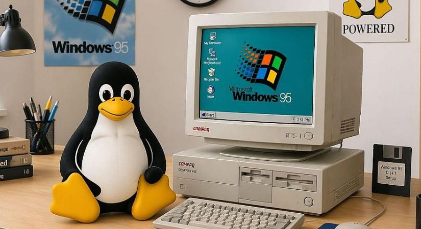 Nem hiszed el: Windows 95-ön is futtathatóvá tették a Linux-ot