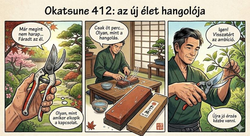 Okatsune 412 fenőkő: a kis kő, amitől a fáradó penge újra úgy viselkedik, mintha újra lenne benne ambíció