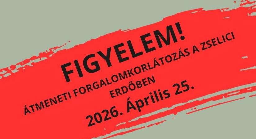 Figyelem erdőjárók! Átmeneti útlezárások lesznek szombaton a Zselicben