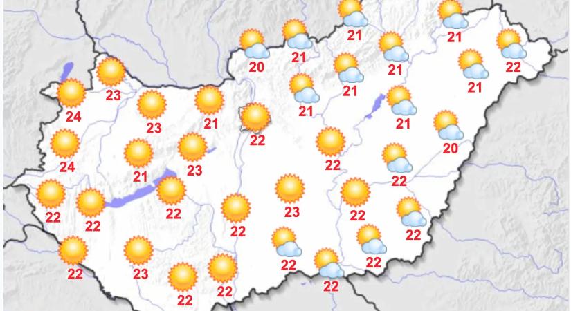 Ekkor ér ide a hidegfront és a zápor