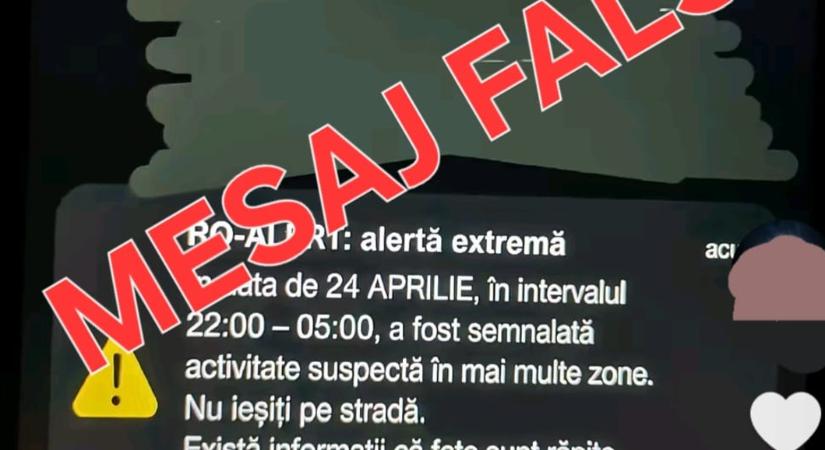 Belügyminisztérium: hamis RO-Alert üzenet terjed a közösségi médiában