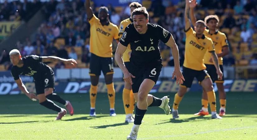 Palhinha 82. perces góljával verte a biztos kieső Wolvest, de így is maradt a kieső zónában a Spurs