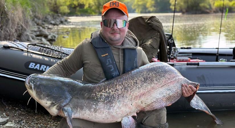 Már feladták volna a horgászatot, amikor megérkezett a neszmélyi óriás