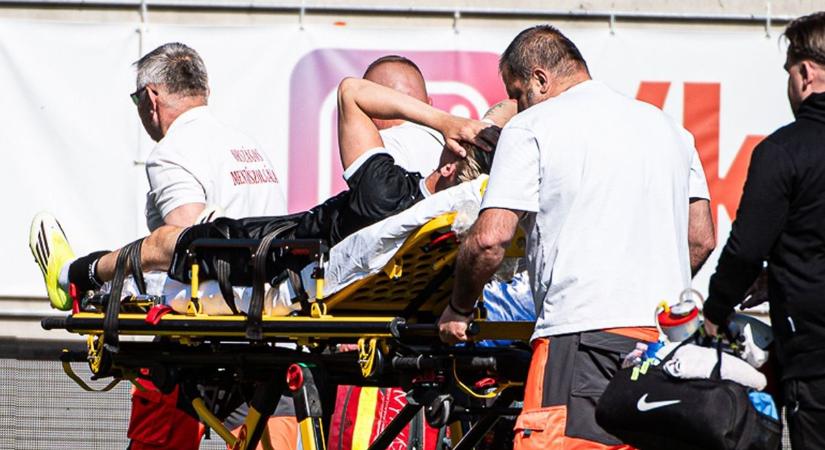 Ijesztő sérülés Kisvárdán: mentő szállította el a DVTK játékosát