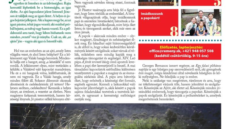 Jó Pásztor vasárnapjára tematikus lapszámként jelenik meg a Remény hetilap