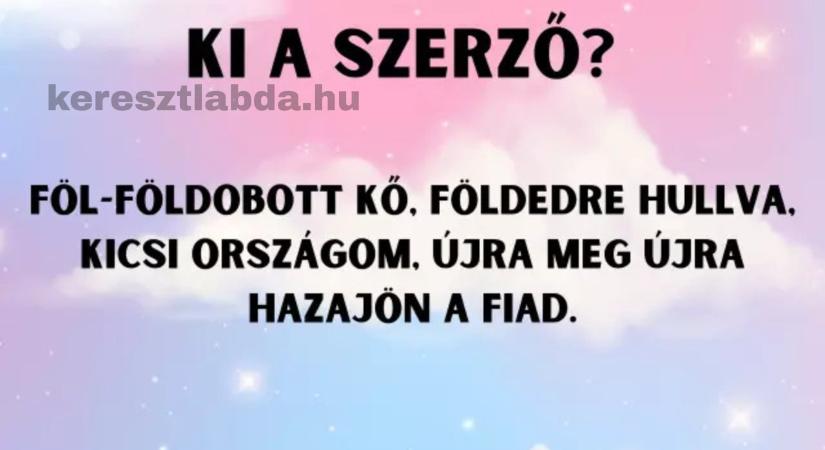 Napi irodalom feladat: Föl-földobott kő – kötelező volt, de tudod, ki az író?