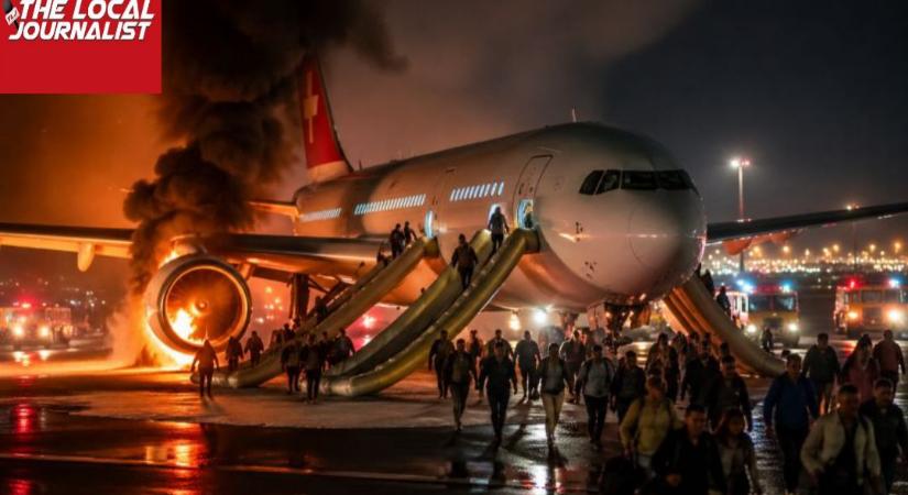 Felszállást követően gyulladt ki egy Zürichbe tartó repülőgép hajtóműve