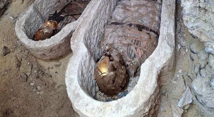 Aranynyelvű múmiákat találtak Egyiptomban