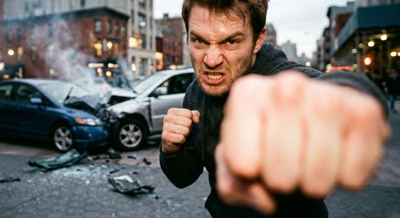 Nem a baleset miatt vitte el a mentő, orrba vágta az autós, akivel karambolozott Nyíregyházán