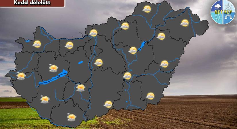 Változó felhőzet, délnyugaton kisebb csapadék is lehet