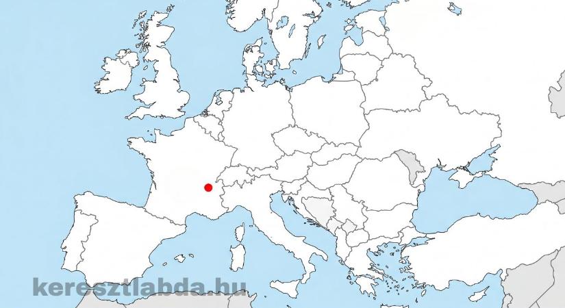 Földrajz feladat: Piros pont a térképen – tudod, melyik francia nagyvárost jelöltük?