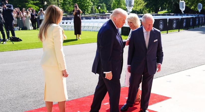 Trump megszegett egy fontos íratlan szabályt Károly király fogadásakor - fotók